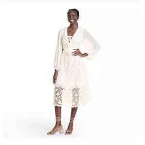 Alexis x Target Long Sleeve Lace Cut Out Dress (L)